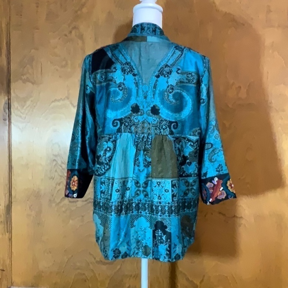 Soft Surroundings Embroidered Jacket - Euc - image 4